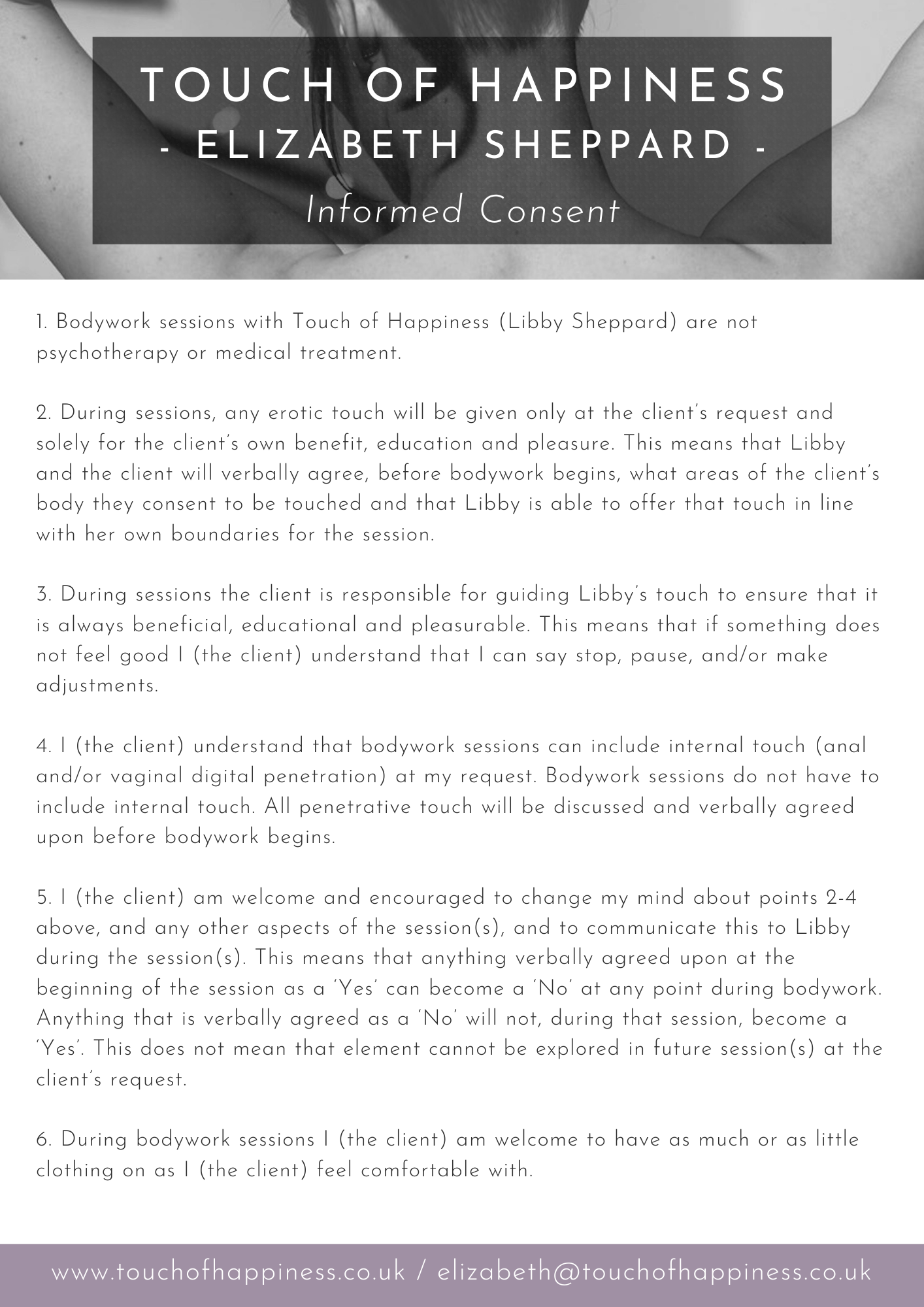 Informed Consent for Sessions